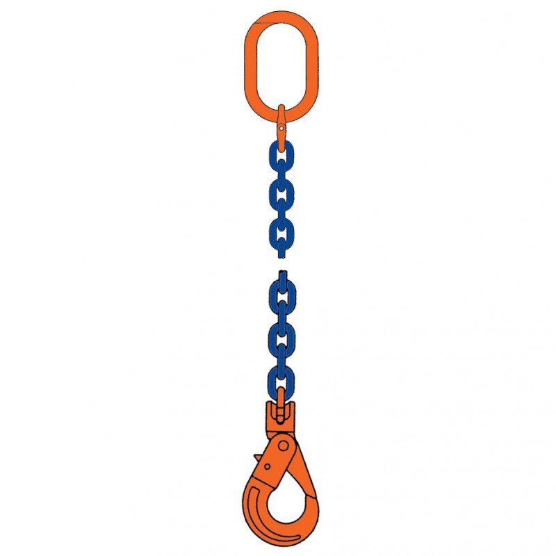 Single Leg 10MM Chain Slings with Safety Hook