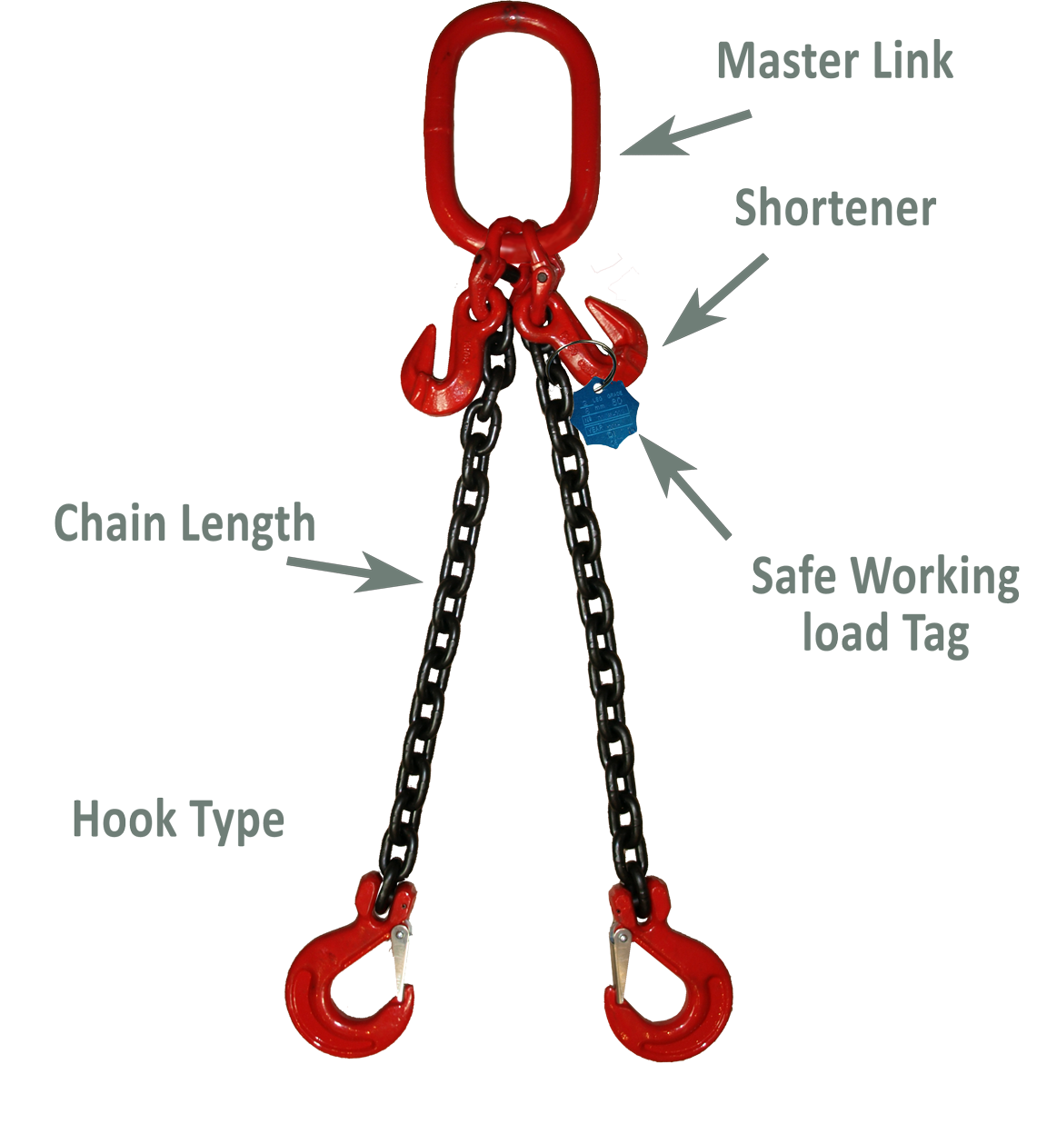 Two Leg 13MM Chain Slings with Safety Hook
